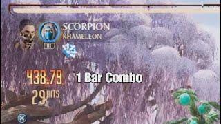 Khameleon + Scorpion Combos! MK1 Combo guide