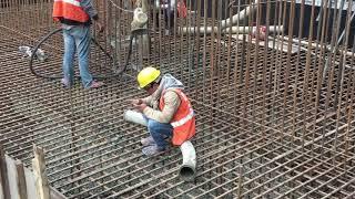 Concreting of Open Foundation of Abutment for Bridge