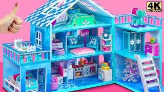 (Easy) Build Frozen Mansion with 10 Beautiful Rooms from Cardboard ️ DIY Miniature Cardboard House