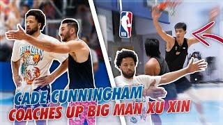 Cade Cunningham Coaches Up 7' 5" Chinese Big Man in 3v3!