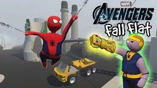 SPIDERMAN VS THANOS - Human Fall Flat Funny Game Hindi