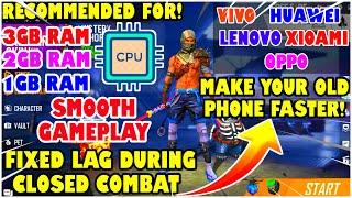 Free Fire Fix Lag 1GB RAM Make Your Phone Faster Than Before! | Free Fire lag Fix 1GB 2GB 3GB RAM