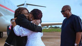 BREAKING:VP Prez Jane Naana Opoku arrives in Style to GH.Prez Mahama& wife can’t hide Deir happiness