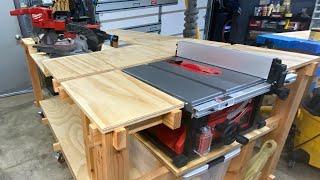 Ultimate Milwaukee Workbench!! Flip-Top Miter Saw with Built-in Table Saw