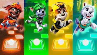 Paw Patrol Super Marshall - Super Rocky - Super Rubble - Super Everest || Tiles Hop EDM Rush