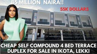 Inside a 4 bedroom terrace duplex with a self compound for sale in ikota, Lekki, Lagos, Nigeria