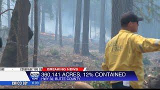 Park Fire: Fire jumps Highway 32 in Butte County