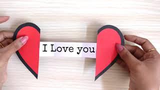 Paper Heart With Message | DIY Paper Heart | Greeting Card | Love Message card