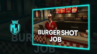  BURGER SHOT JOB | ESX/QBCORE/QBOX | 6 Maps Support | Realistic Restaurant | MJ DEVELOPMENT