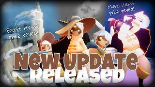 NEW Update Released! - Price reveal - Feast & Music items ️ | Sky cotl | Noob Mode