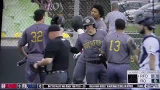 Rockford Rivets' Bobby Atkinson hits home run vs. Royal Oak Leprechauns in Northwoods League