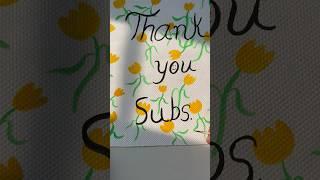 Thank you for Subscribing     #shorts #watercolor #thankyoucard #youtubeshorts #viral #painting