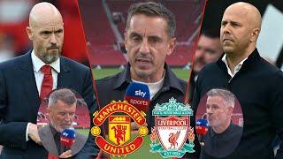 Man United vs Liverpool 0-3 Gary Neville & Roy Keane Review |Erik ten Hag & Arne Slot Full Interview