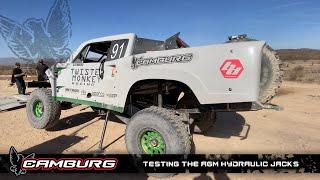 Trophy Truck testing out the AGM hydraulic jacks