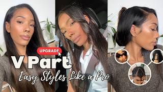 UPGRADED V-PARTNew Affordable Game Changer Wig!! Drawstring & Magic V-line +3 STYLES| Nadula Hair