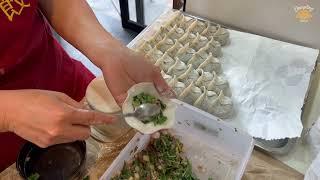 How to make Parsley Water Chestnuts Pork Chinese Dumplings #Hong Kong Food #Dumplings #Wonton #ASMR