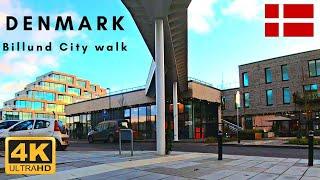 4K UHD | Evening walk at Billund city center | Walking tour Denmark | VIKING TRAILS