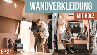 Wandverkleidung aus Holz für den DIY Camper - Heckverbreiterung, Longsleeper verkleiden EP21