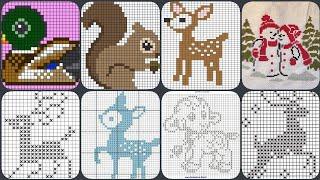 very beautiful animal graph design for sweater/Animal Cross stitch design/dusuti ke design