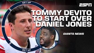  BREAKING NEWS  Tommy DeVito to START for the Giants over Daniel Jones | Get Up