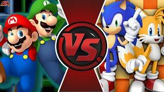 Mario and Luigi VS Sonic and Tails! Sprite Animation