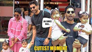 Gurmeet Choudhary and Debina Bonnerjee with Two Beautiful Kids Father Day | Cutest Moment