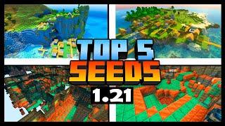 BEDROCK - TOP 5 MELHORES SEEDS PARA JOGAR NO MINECRAFT 1.21 (MCPE, Xbox, Playstation, PC)