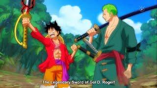 Zoro's Reaction When He Sees That Luffy Found Roger's Legendary Sword - One Piece