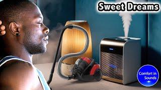 Vacuum Noise, Humidifier and Heater Sounds to Sleep or Study (no ads) | White Noise, Black Screen