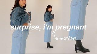 how to hide your 6 months pregnancy bump (surprise, i'm pregnant!)