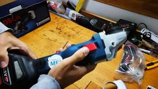 Test cordless angle grinder Bosch GWS 18V-10 C with bluetooth module Bosch GCY 30-4 with Bosch app