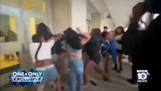 Brawl among teen girls at West Broward high caught on camera, 2 arrests made