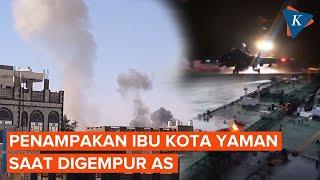 AS Gempur Fasilitas Militer Houthi, Ibu Kota Yaman Diliputi Asap Tebal