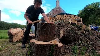 How a Medieval Peasant Chopped Firewood versus a Modern Peasant