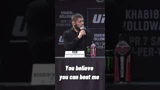 You fight for Money And I fight For legacy  Khabib  #king