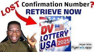 How to recover lost confirmation number for DV Lottery