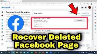 How To Recover Deleted Pages & Profiles on Facebook