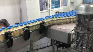 Производство сгущенного молока. Этикетировочный автомат