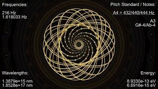 216 Hz with 1.618 Hz, Golden Ratio Meditation, Binaural Beats, Golden Ratio Frequency