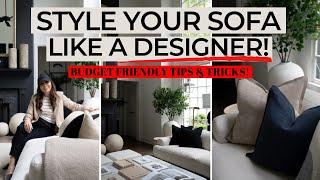 STYLE YOUR PILLOWS Like a DESIGNER! | SOFA STYLING HACKS | INTERIOR DESIGN
