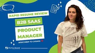 Rapid Resume Review: B2B SaaS Product Manager, Tanya