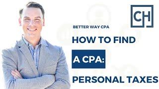 How to Find a CPA: Personal Taxes