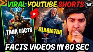 Crazy facts Shorts under 60 sec | How To Create Viral facts YouTube Shorts like factsmine with AI
