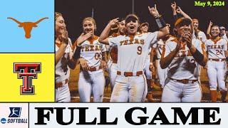 Texas vs Texas Tech softball FULL GAME  May 09,2024 | College Softball 2024