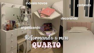 reformando o meu quarto do zero | pintando, decorando, trocando os móveis, organizando..