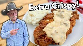 The CRISPIEST Chicken Fried Chicken with Gravy