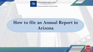 How to file an Annual Report in Arizona