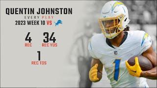 Quentin Johnston Week 10 | Every Target and Catch vs Detroit Lions | 2023 NFL Highlights
