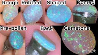 Opal rough to gemstone: the full cut.