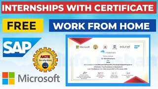 Microsoft SAP free internship with certificate online | Internship 2024 | Work From Home Internships